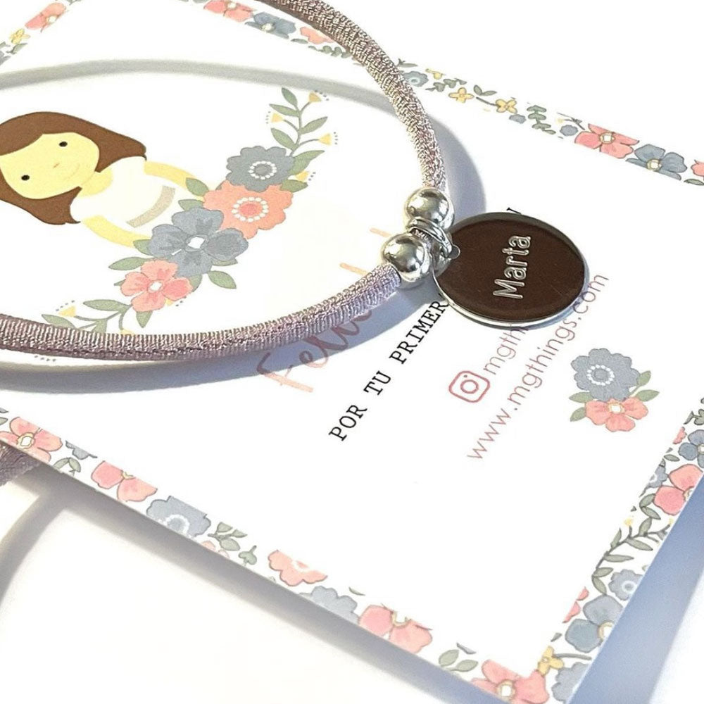 Collar personalizado con medalla de plata de 15 mm-17 mm.