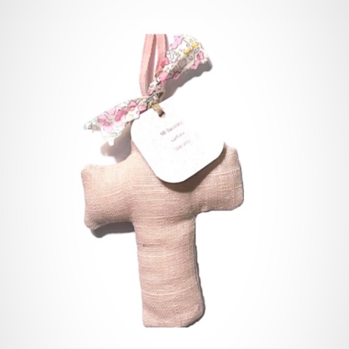 Detalle Bautizo: Cruces de lino. Packs de 8 unidades.