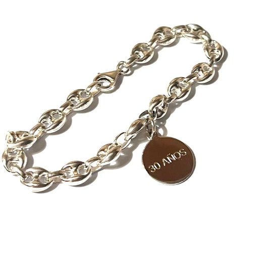 Pulsera de calabrotes con medalla.