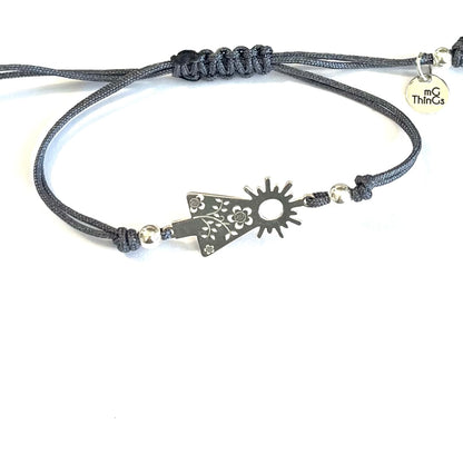 Pulsera de la Virgen del Pilar con manto de flores.