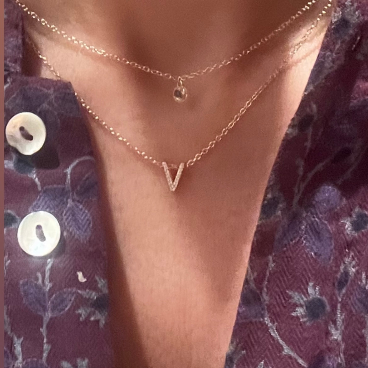 Collar solitario circonita