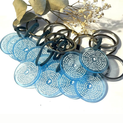 Detalle Bautizo Llavero Padre Nuestro(packs de 8)