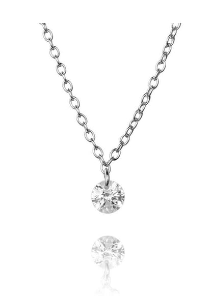 Collar solitario circonita