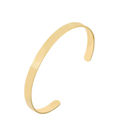 Pulsera personalizada de acero dorado.