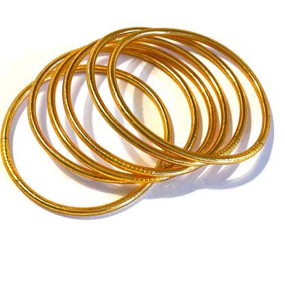 Pulseras no personalizadas de pan de oro finas