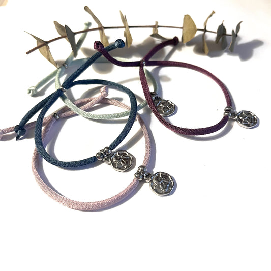 Detalle Bautizo pulsera elástica con medalla Ángel de la Guarda en acero (pack 8 unidades)