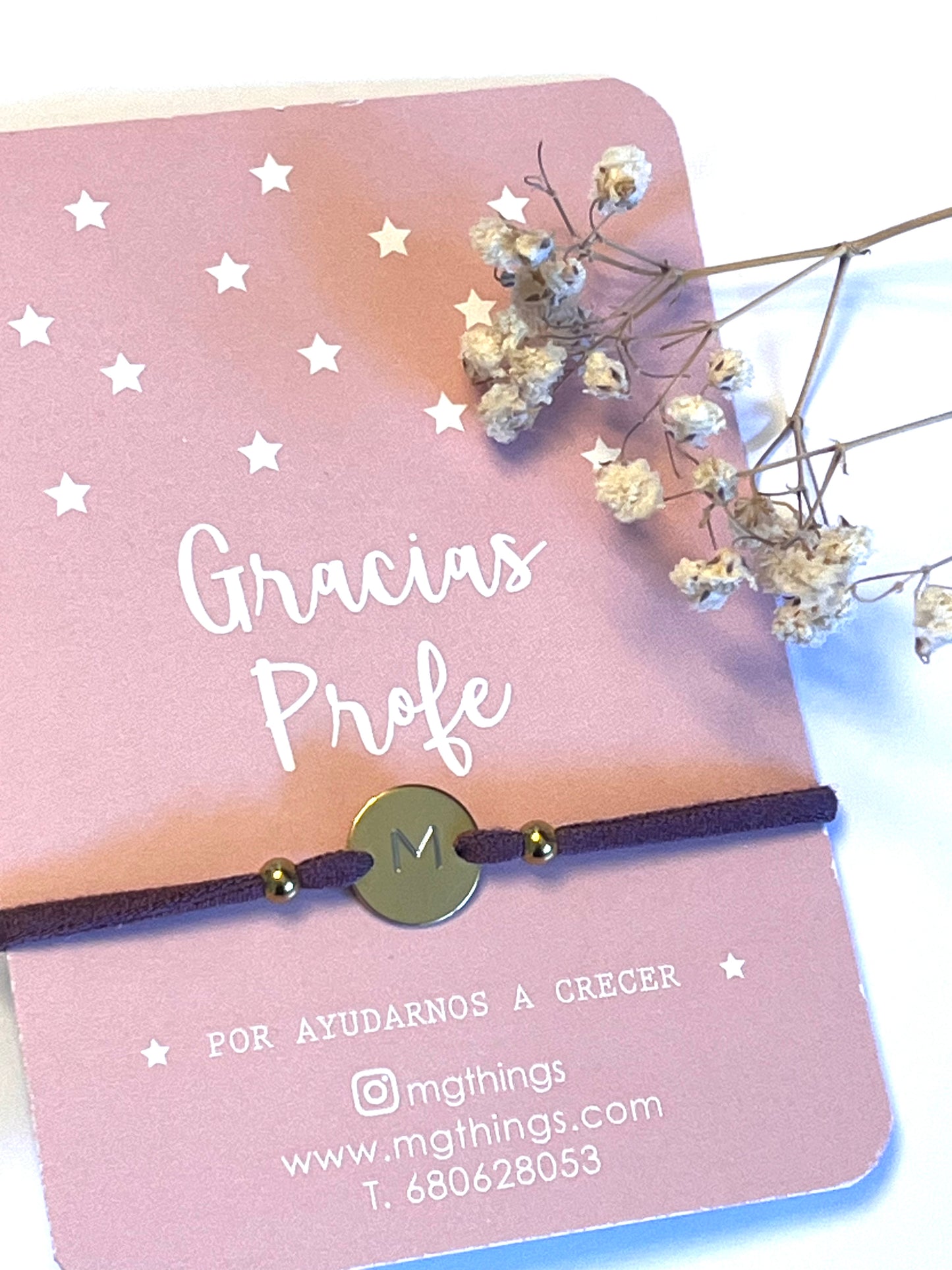 Regalos Profes: Pulsera elástica inicial