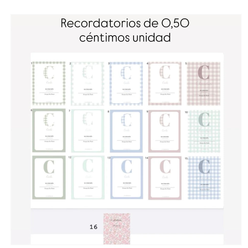 Detalle Bautizo: Cruces de lino. Packs de 8 unidades.